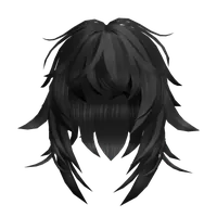 Fluffy Pixie Haircut (Black) Roblox hair