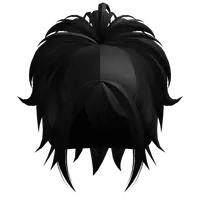 Messy Gyaru Anime Ponytail (Black) Roblox hair