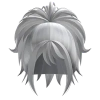Messy Gyaru Anime Ponytail (White) Roblox hair