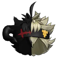 Asta (black, demon-form look) Roblox hair