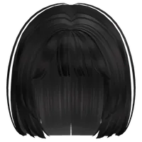 Black Hime Short Straight Hair Cut Roblox hair