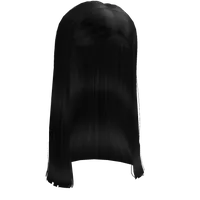 Black Long Swoop Cut Roblox hair