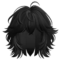 Short Wolf Cut(Black) Roblox hair