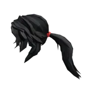 Black Action Ponytail Roblox hair