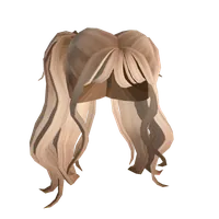 Blonde Flowy Pigtails Roblox hair