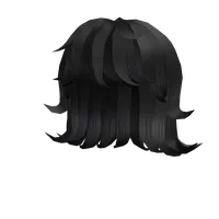 Black Short Wolf Cut Roblox hair