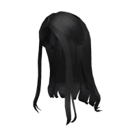 Long Black Hair Roblox hair