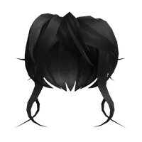 Black Messy Anime Hair Roblox hair