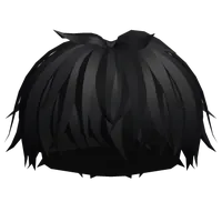 Black Messy Manga Hair Roblox hair