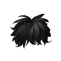 Black Messy Hairstyle Roblox hair